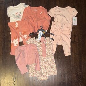 Carter's Pink and Floral Baby Outfit Set